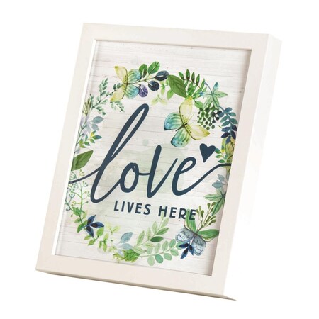 Dicksons 10 x 8 in. Framed Wall Love Lives Here Wood & Glass White FRMWDW-810-27